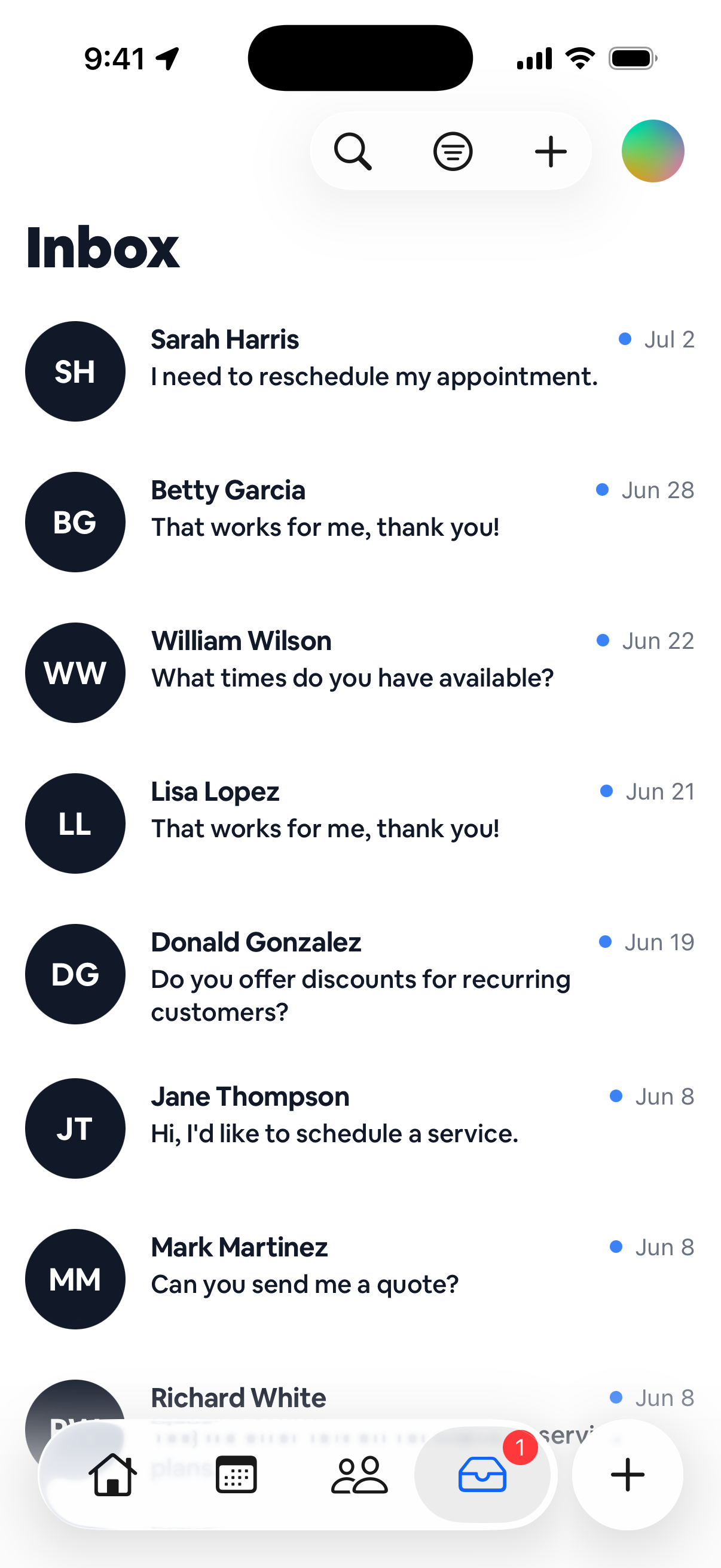Every call and text in one place